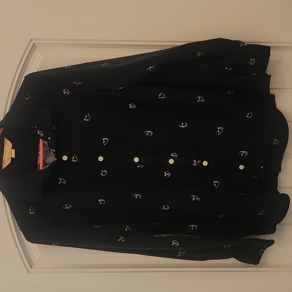 Navy blouse size lg